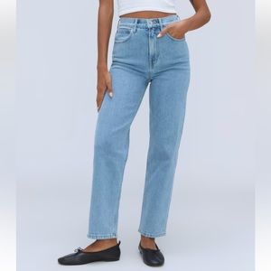 Everlane The Way High Wide Leg Jean size 32 in light indigo